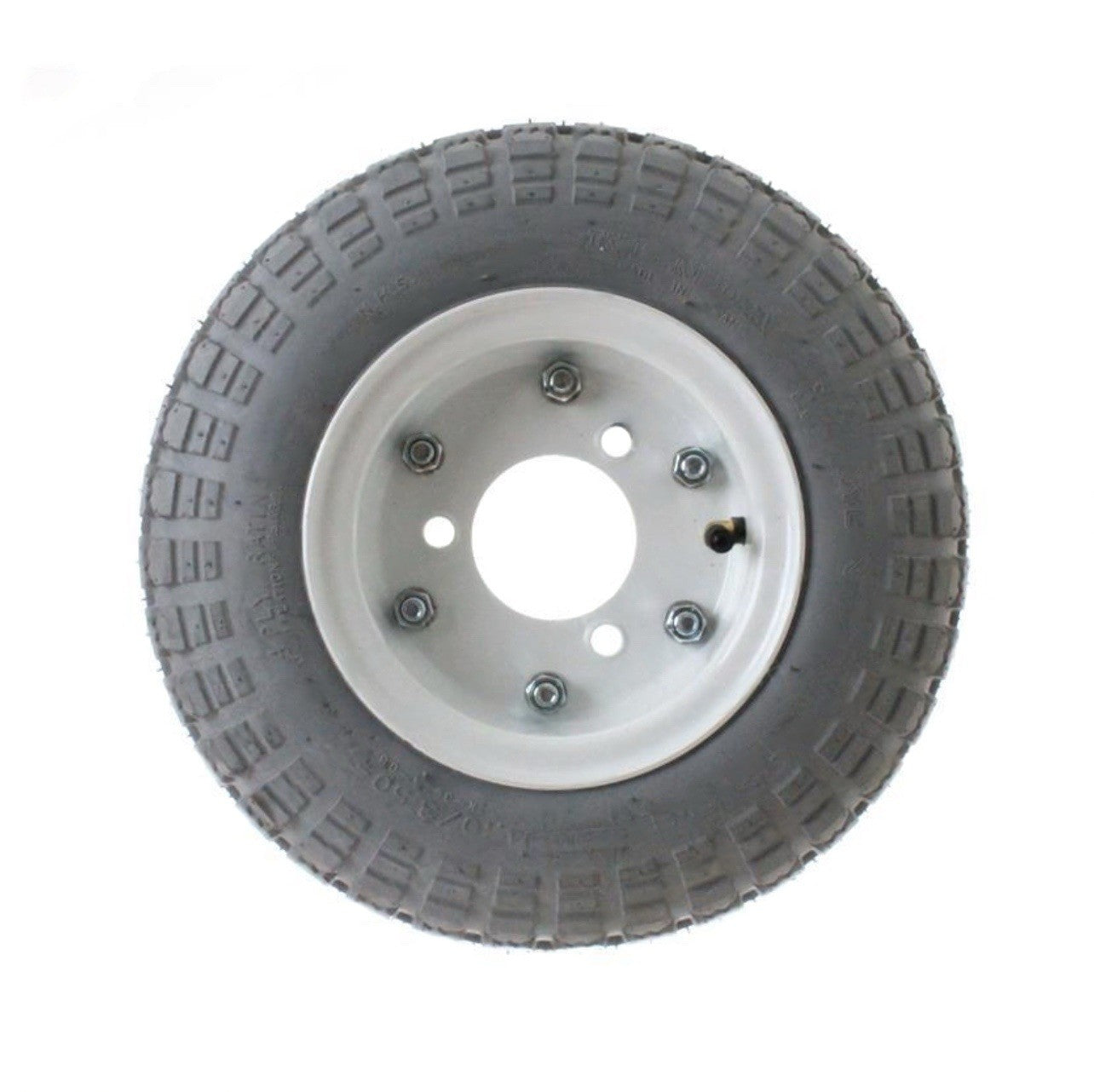 AD59969A ADVANCE SWEEPER TIRE + WHEEL - 4.10/3.50-6 NON MARKING - 3 BOLT