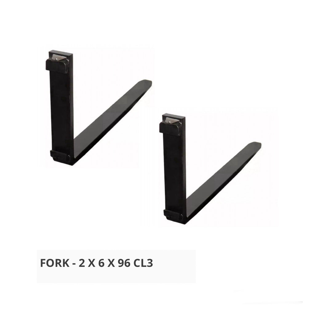 NEW CLASS III 3 8 FT FORKS 2" X 6" X 96" (PAIR) FORKLIFT FORK FOOT