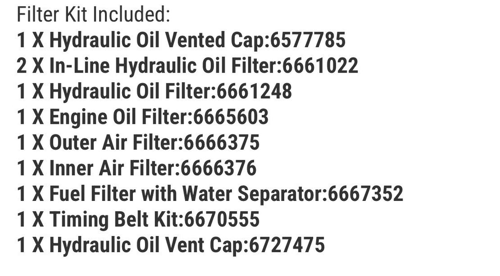3000 Hour Maintenance Filter Kit 7404216 for Bobcat