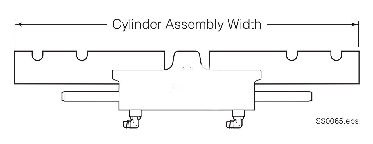 205842 Cascade Replacement Side Shift Cylinder For 55E Models | 31.9" Width