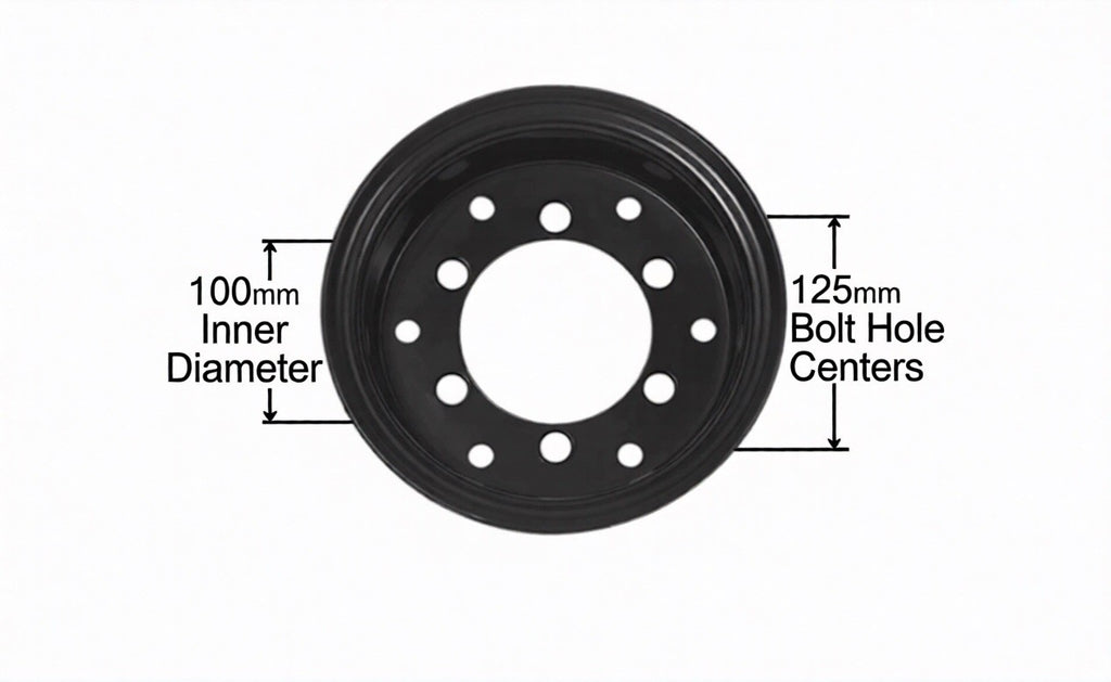 Universal Forklift Steel Rim Split Wheel 5.00-8 Tire Size 6 Bolt R500-1