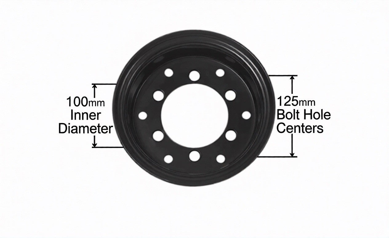 Universal Forklift Steel Rim Split Wheel 5.00-8 Tire Size 6 Bolt R500-1