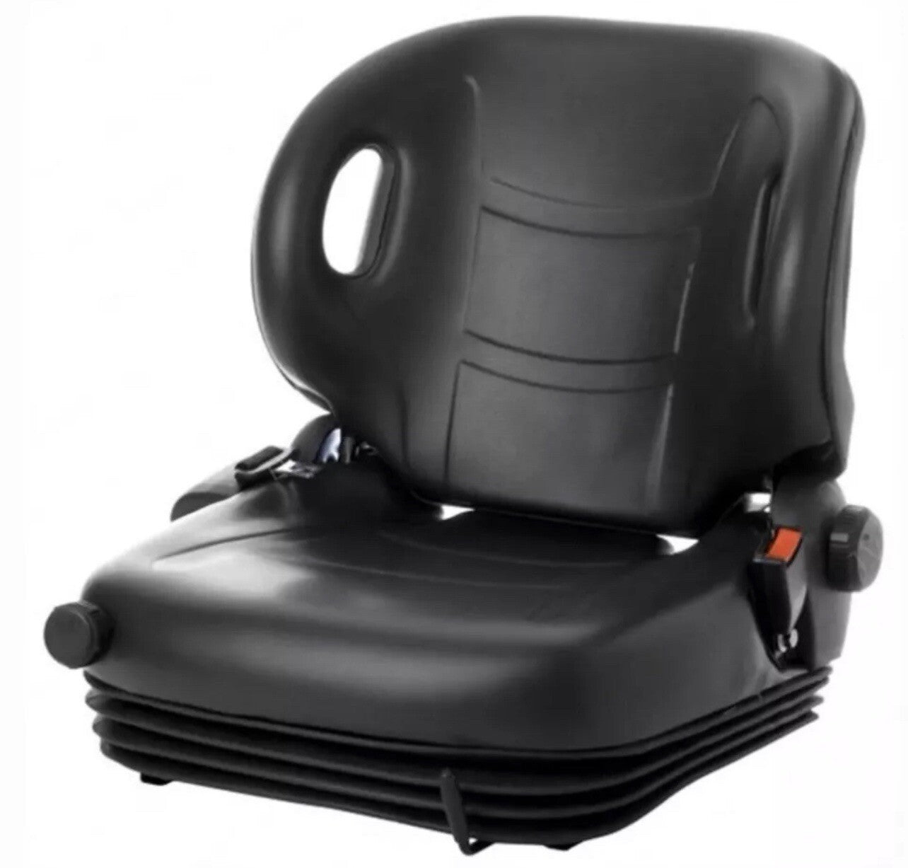 SY35869 NEW Toyota Forklift Seat | Black Vinyl Full Suspension W/Seat Belt