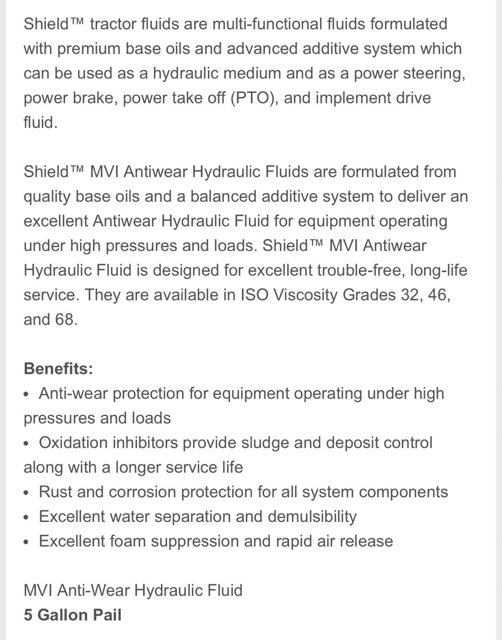 Universal Hydraulic Oil AW32 | 5 Gallon Pail | HF-9032