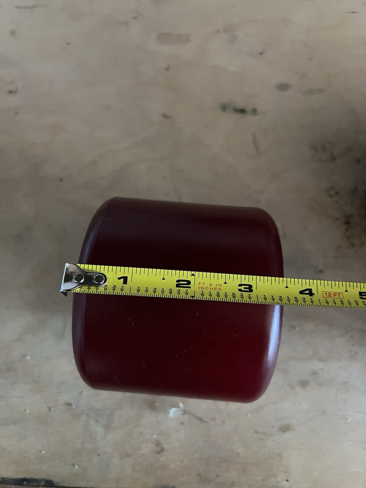 (SET OF 4) Pallet Jack Load Wheels | Dark Red Gum | 3.5"W x3 3/4" OD x 2" ID