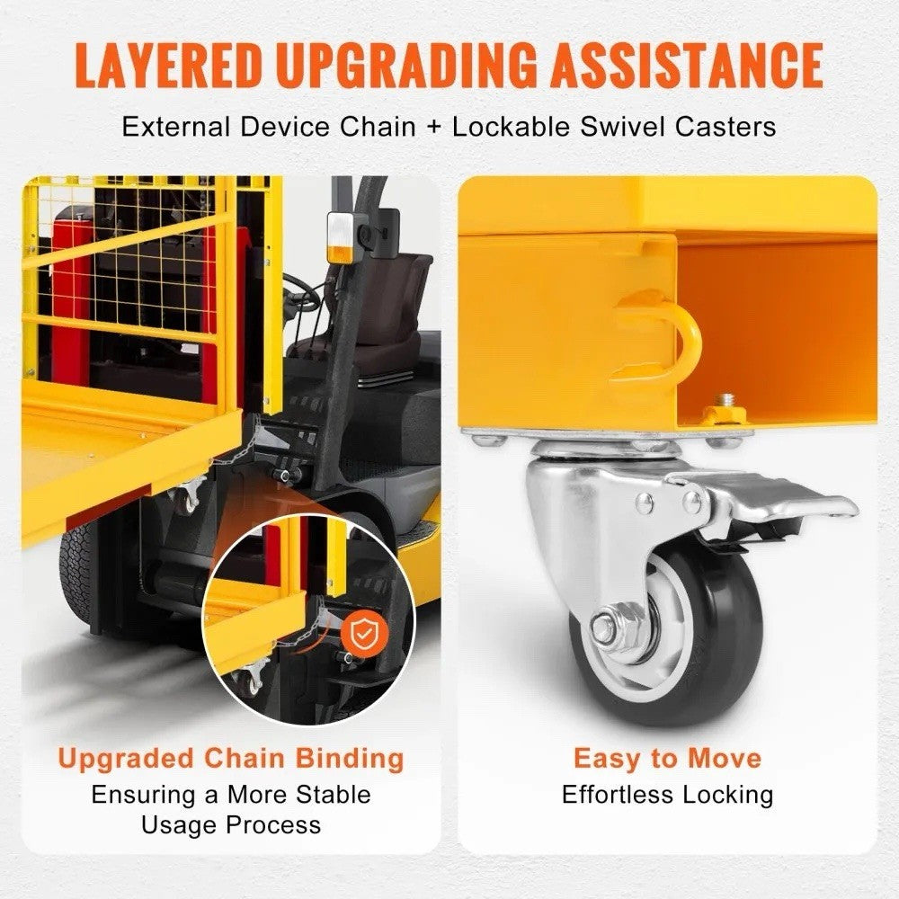 Forklift Safety Cage, 1200 lbs Load Capacity, 36 x 36 inches Folding Forklift