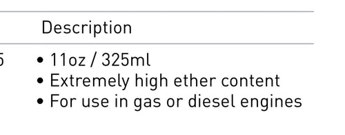 (QTY 10) STARTING FLUID - DIESEL - 11OZ