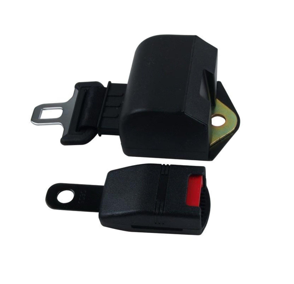 Forklift Seat Belt 61.61” Retractable 2-Point Black | Push Release
