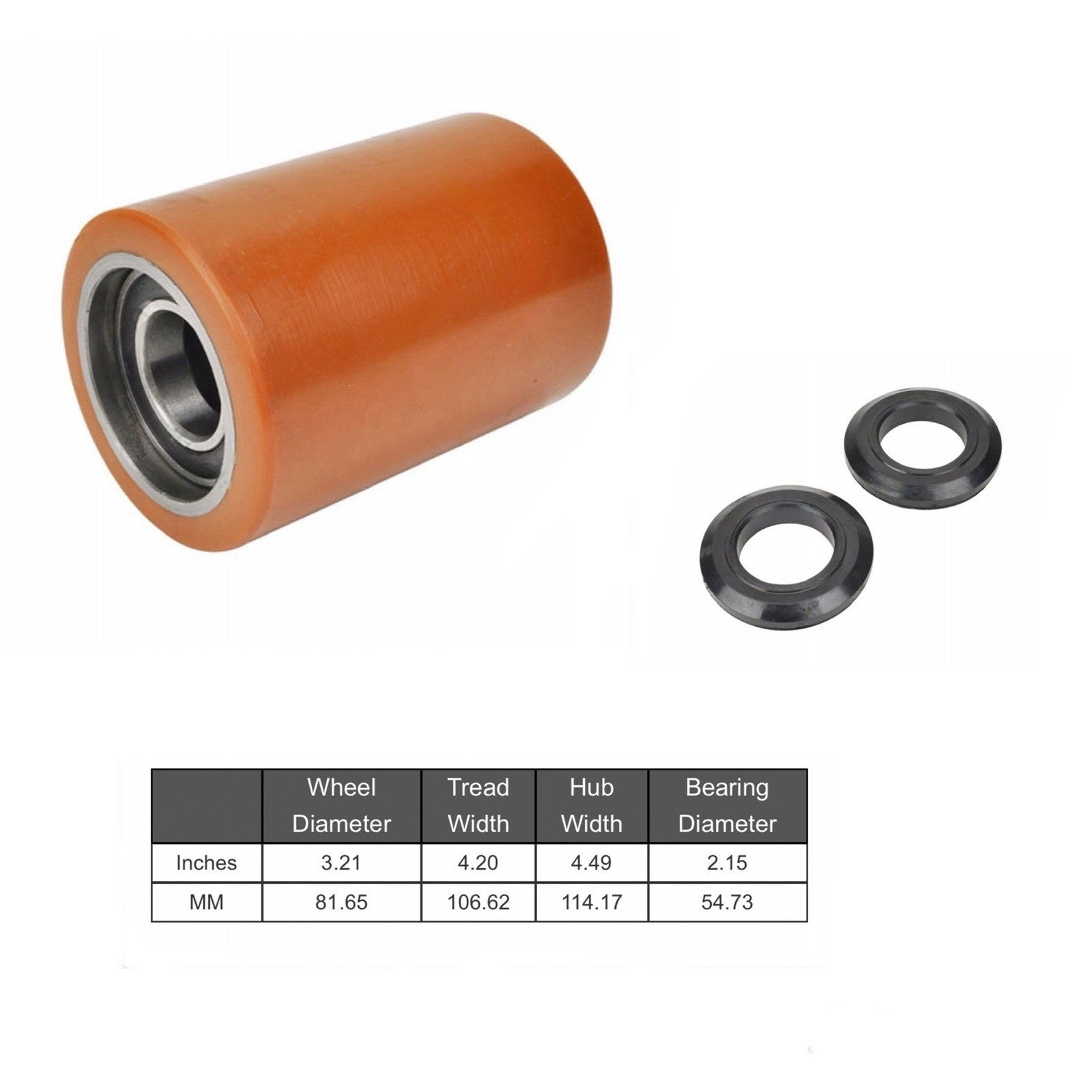 Poly Wheel 813014 for Crown Electric Pallet Jack Models WP 2300 WP 3000