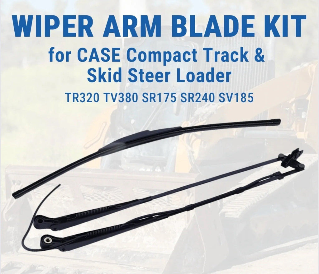 Wiper Arm Blade Kit 47778552 47405956 for CASE Compact Track & Skid Steer Loader
