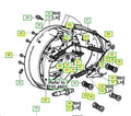 Toyota Forklift 8FGCU25 Hardware Kit RH & LH Complete (All items highlighted)