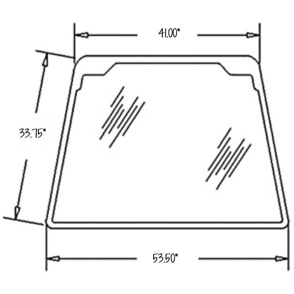 New Glass Front Windshield 97290C1 Fits Case 570MXT 580K 580SK 580SL 590SL