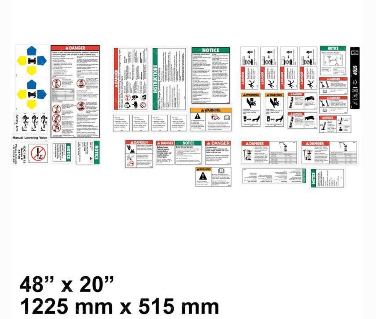 Genie 44748 DECAL KIT - SAFETY | GS1530, GS1930