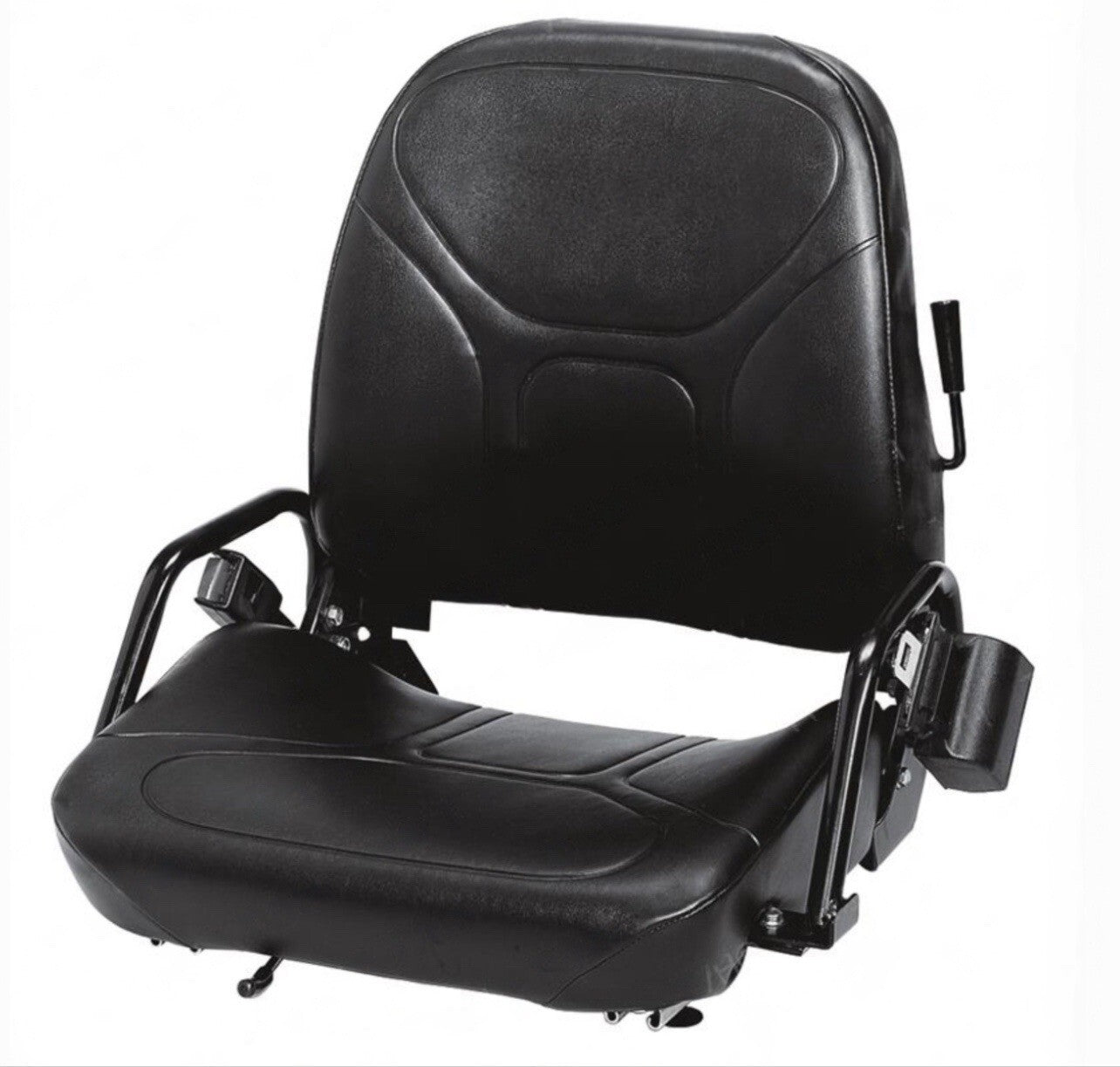 Universal Forklift Seat W/ Seat Belt | Black Vinyl | Hip Restraints SY1790