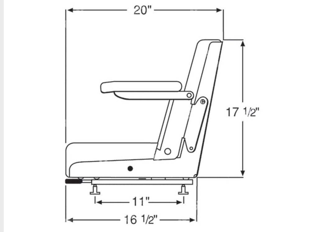 Forklift Seat W/ Arm Rest Universal All Brands Toyota Caterpillar Nissan TCM