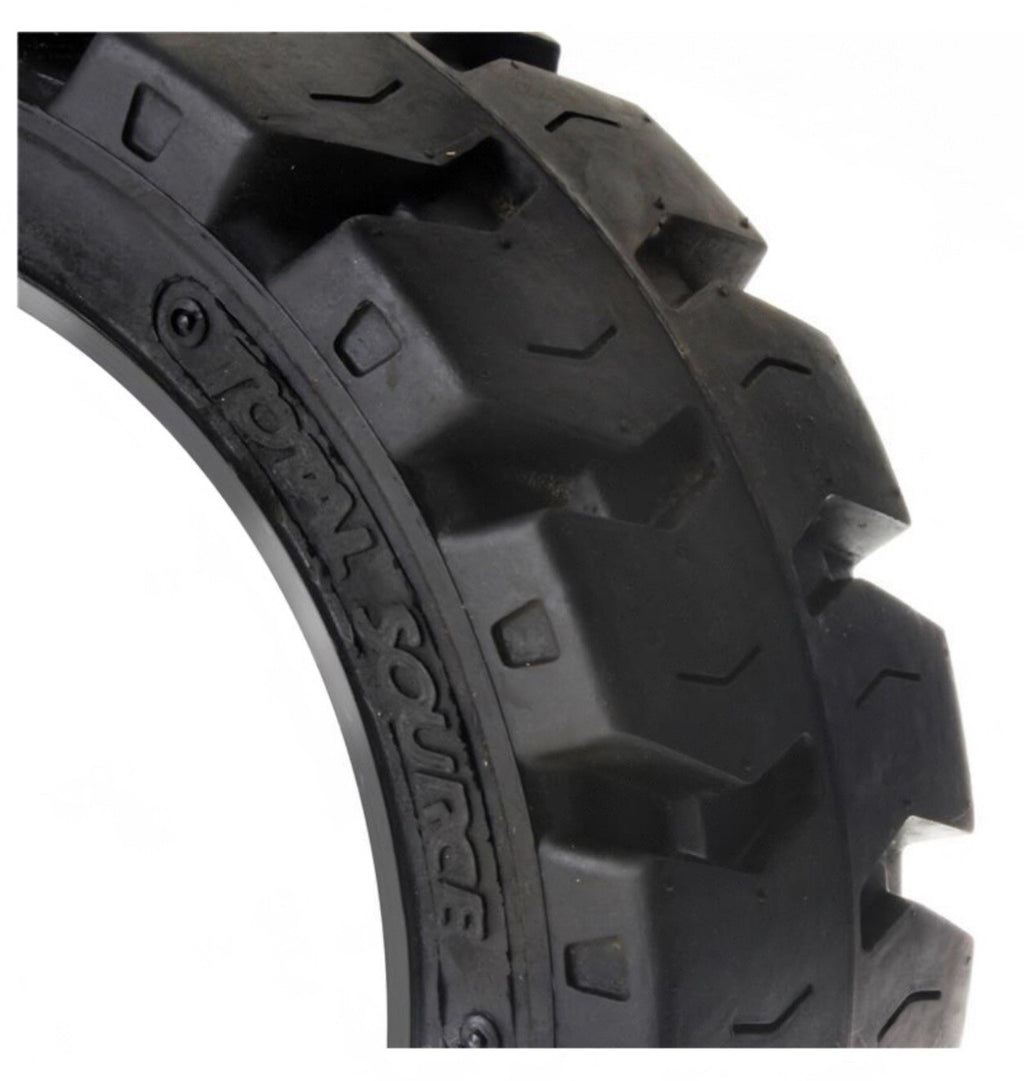 (SET OF 2) 21X8X15 Forklift Press-On Tire | Black Traction