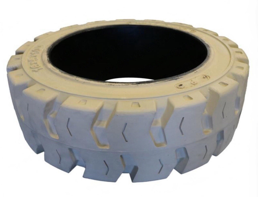 (QTY 1) 16x5x10-1/2 Tires Non-Marking | Press On Solid Traction | White