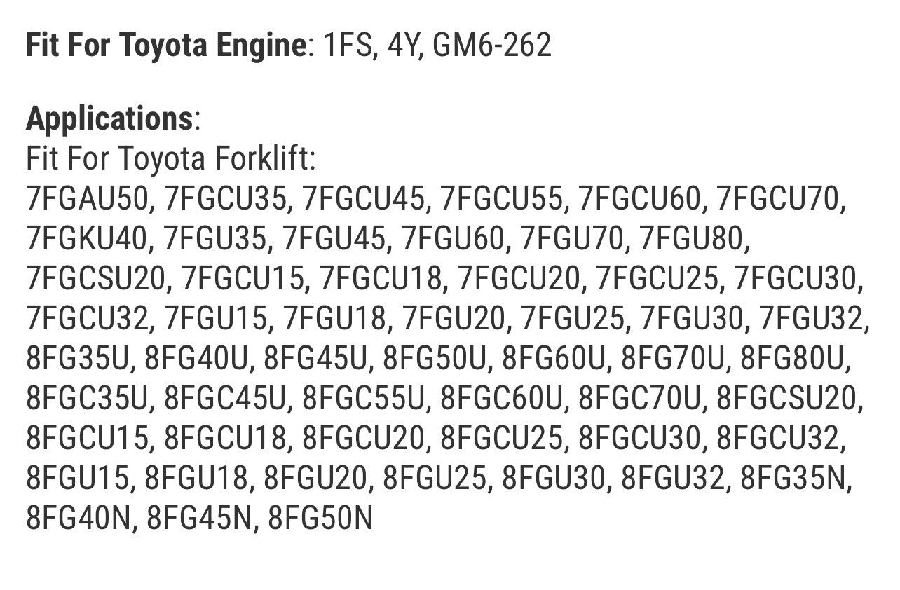 Filter Kit 04236-U2020-71 for Toyota Engine 1FS 4Y Forklift