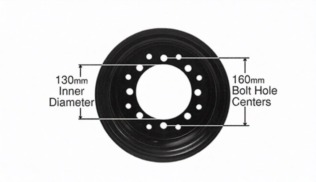 Universal Forklift Steel Rim Split Wheel 650-10 Tire Size 8 Bolt R650-1