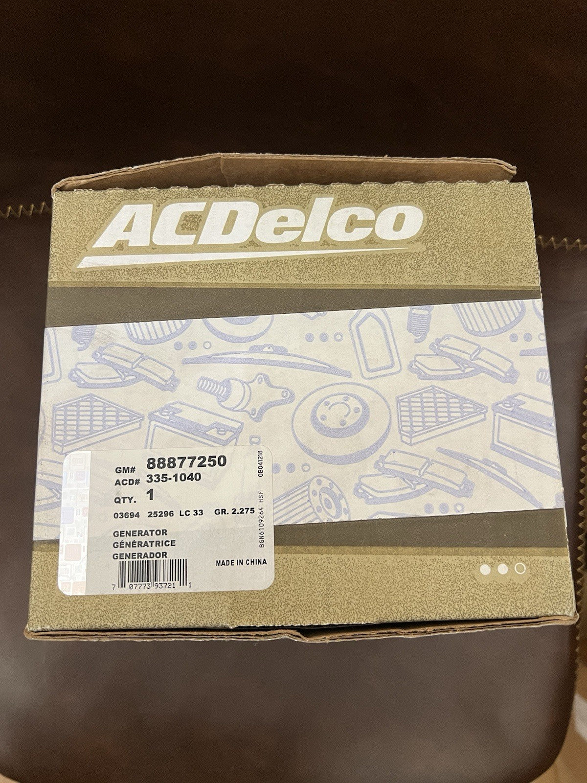 NEW ACDelco Alternator 335-1040 88877250 GM