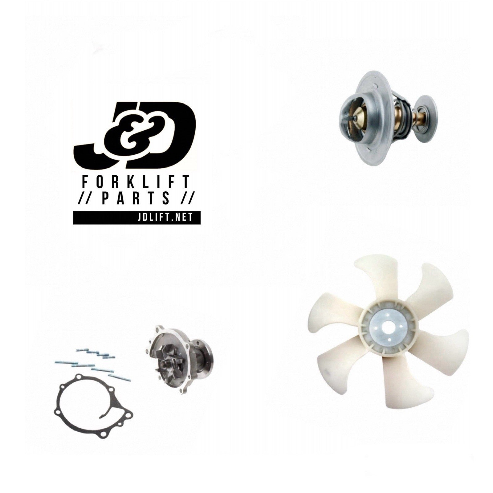 Komatsu Forklift FG25T-12 Cooling Parts |  Fan Thermostat Water Pump