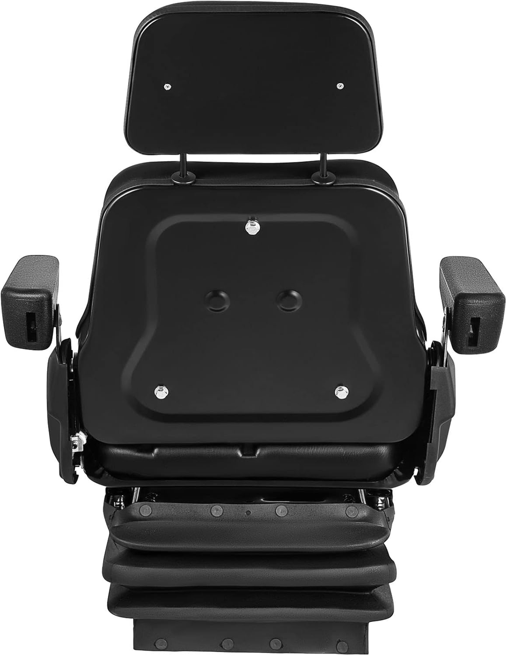 Forklift Seat w/ Slide Rails, Foldable for Tractor Forklift Excavator Skid Steer