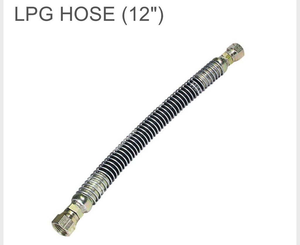 UNIVERSAL 6-LPG-12 FORKLIFT GAS PROPANE HOSE 12" | SPIRAL GUARD 3/8" Flare