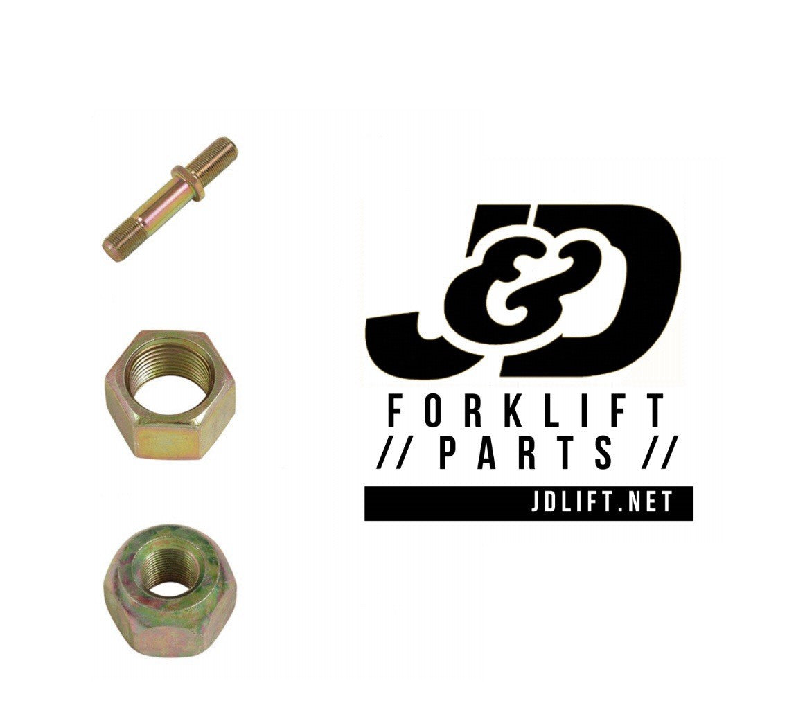 (SET OF 6) Caterpillar Forklift GP30 7AM Drive Axle Bolt & Nuts