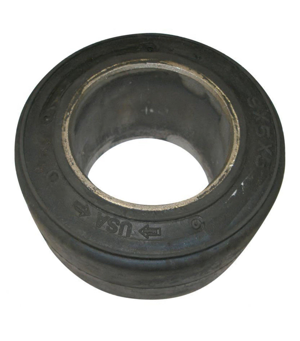9 X 5 X 5  Forklift Tire Black Rubber - Smooth - !! FREE Shipping !