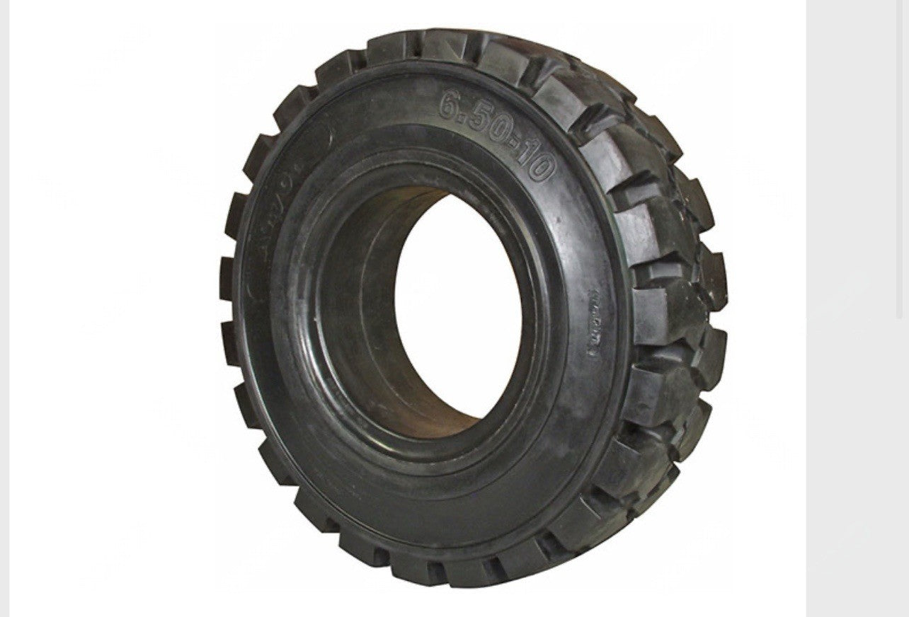 Forklift Tire 6.50-10 Solid Pneumatic Black Traction |