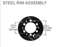 Universal Forklift Steel Rim Split Wheel 700-12 Tire Size 6 Bolt R700-3