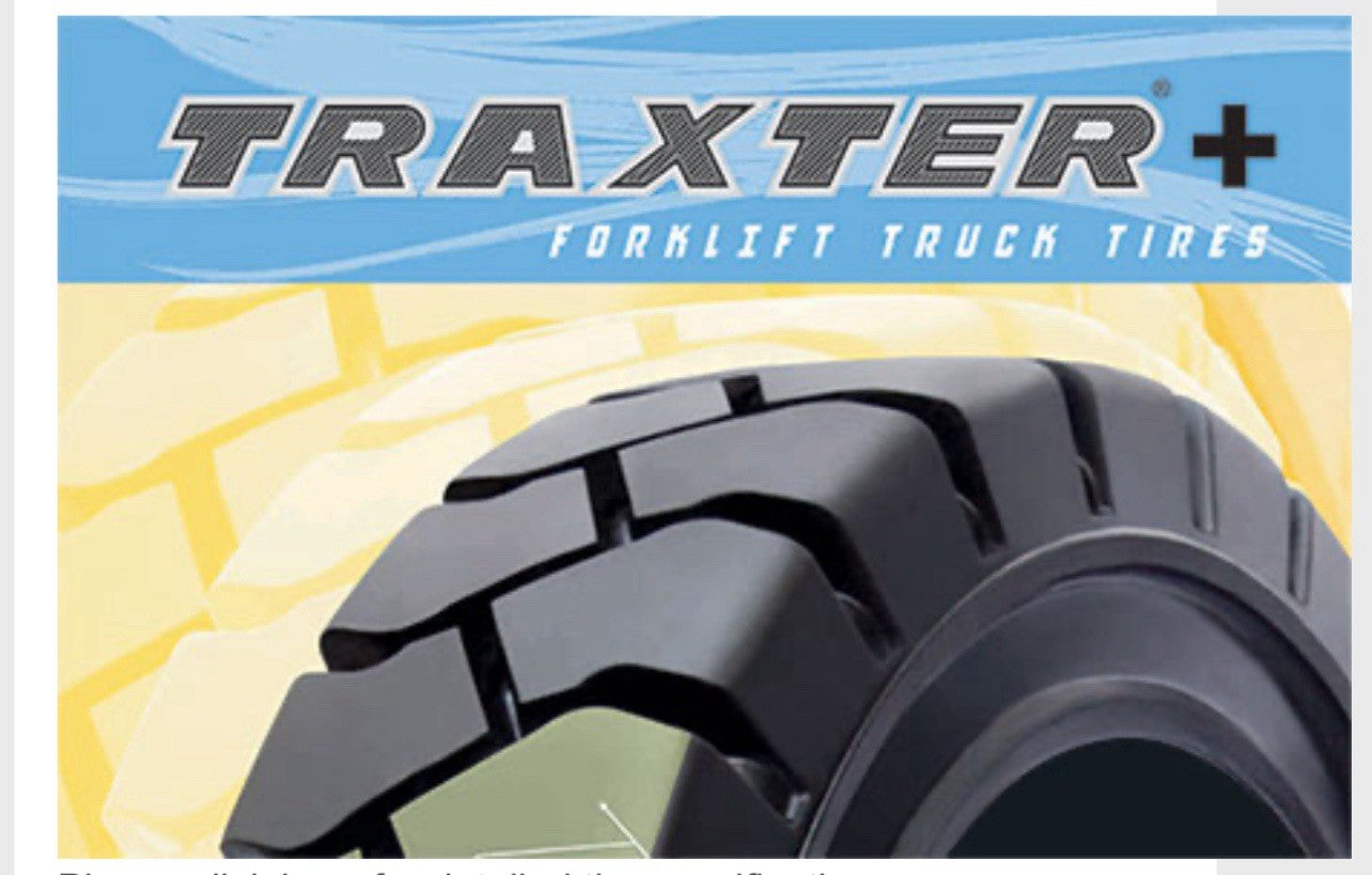 (SET OF 2) FORKLIFT TIRE 14X5X10 SMOOTH PRESS ON | BLACK