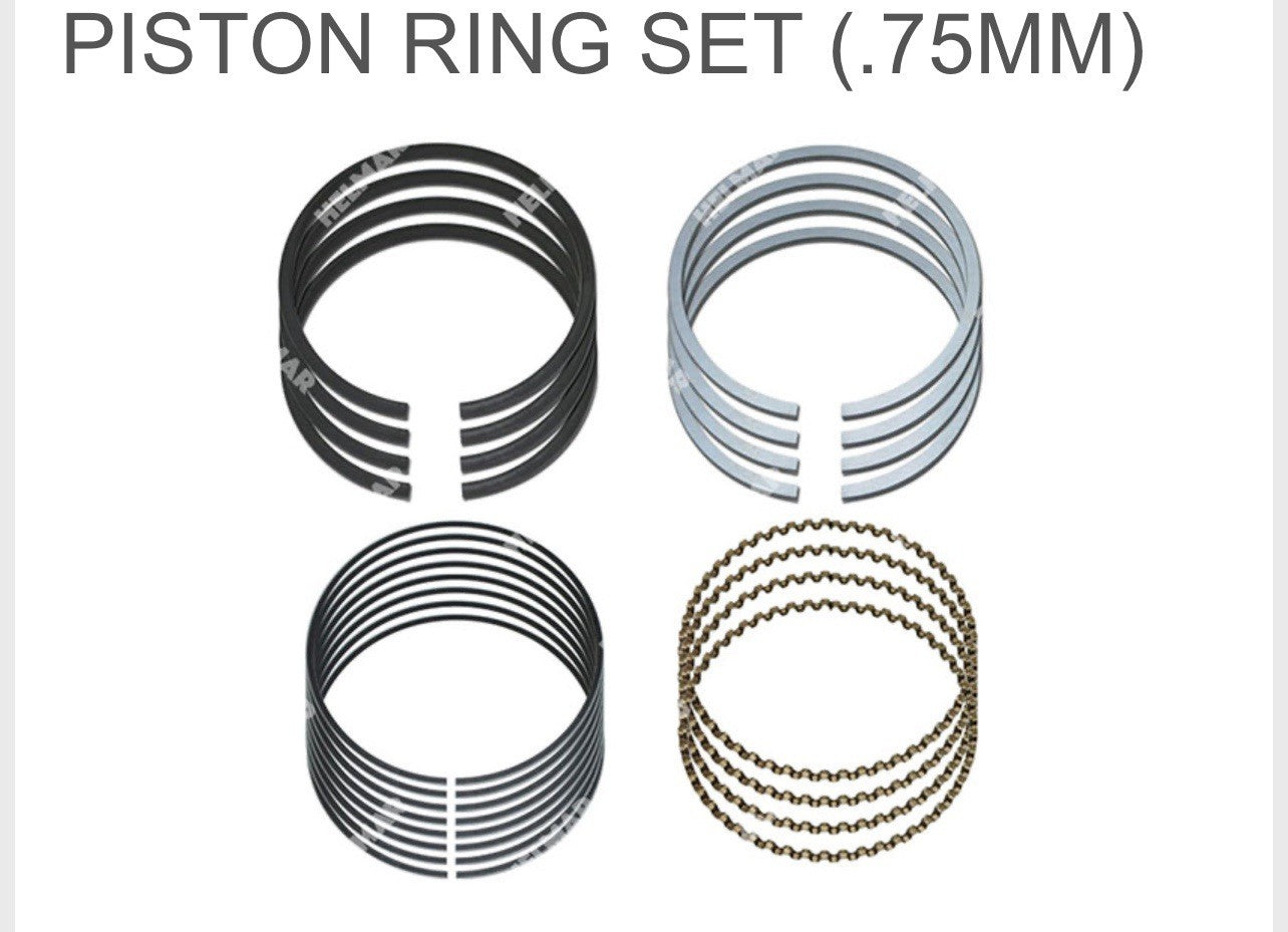 (SET OF 4) Toyota Forklift 4Y Engine Piston & Pin W/Ring Set | .75MM