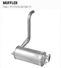 Toyota 17510-U2100-71 MUFFLER ( 1DZ 4Y GM-4181) 6FD20 52-6FG30 42-6FG23