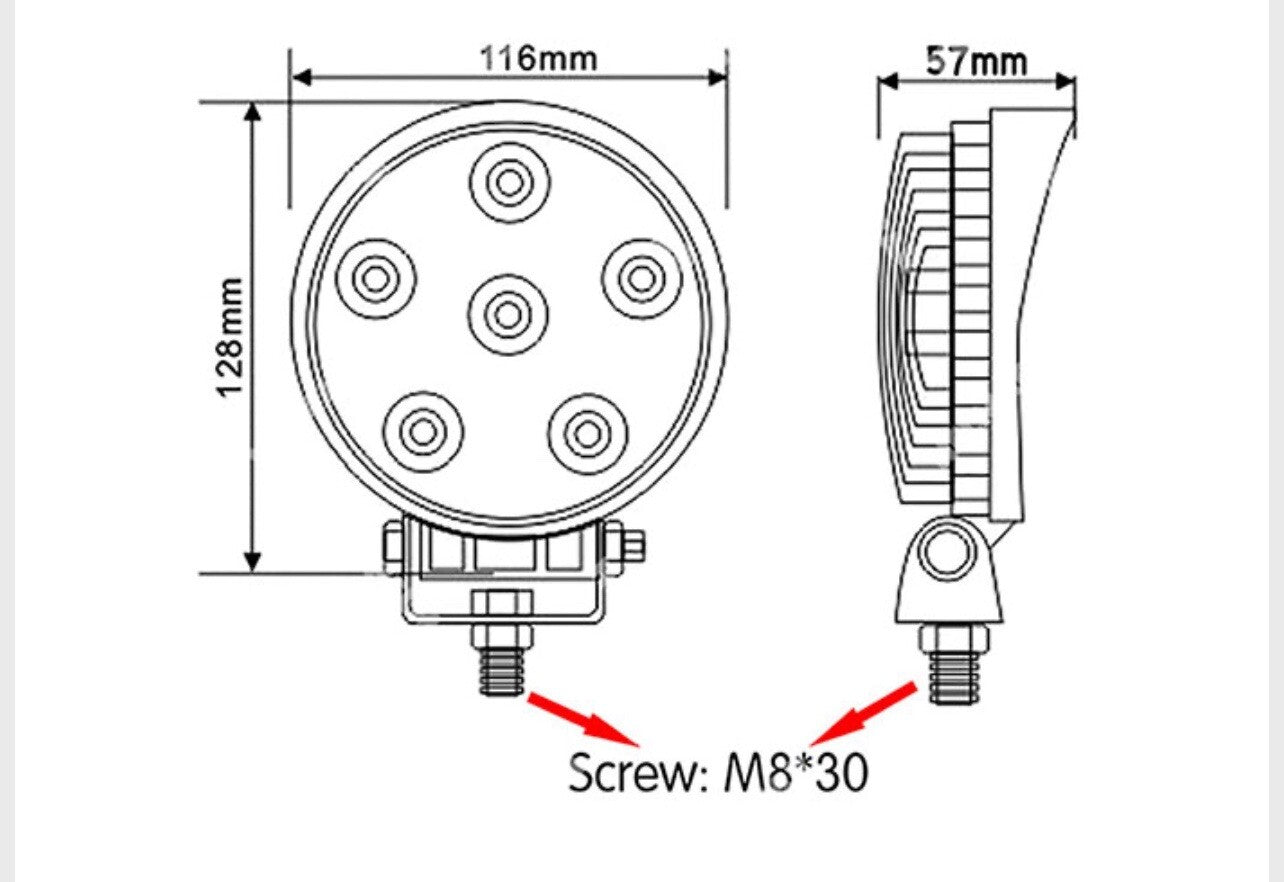 12 TO 80 VOLTS LED WORK LIGHT | FORKLIFT (SET OF 2)