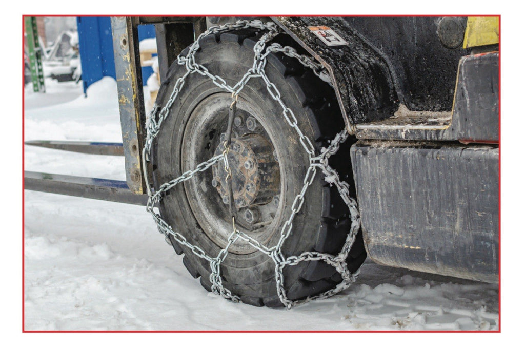 (QTY 2) FORKLIFT TIRE SNOW CHAIN FOR 5.00-8 TIRE SIZE