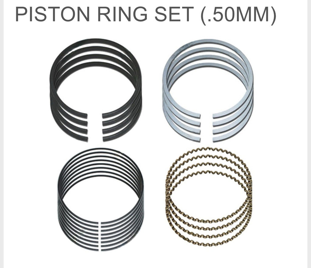 (QTY 4) MD194657 Mitsubishi 4G64 Engine Piston & Pin Set .50MM W/Ring Set