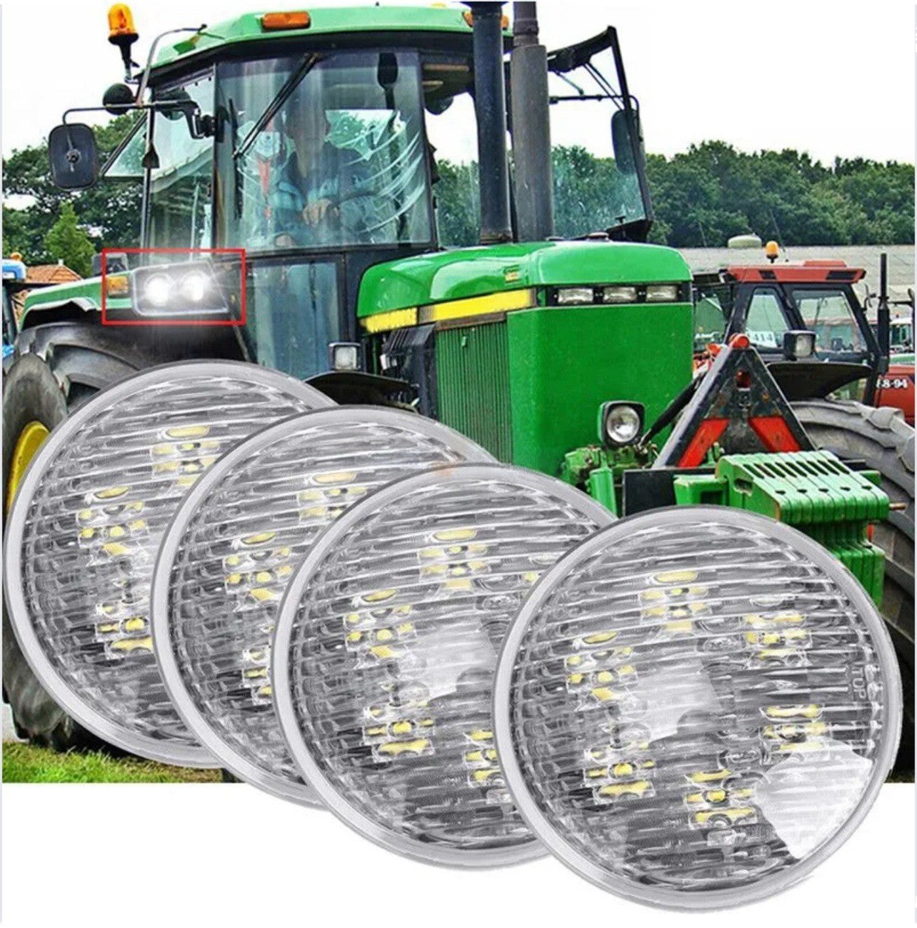 4Pcs 4.5" LED Fender Work Light for John Deere Tractor 2520 3020 4020 4055 4255