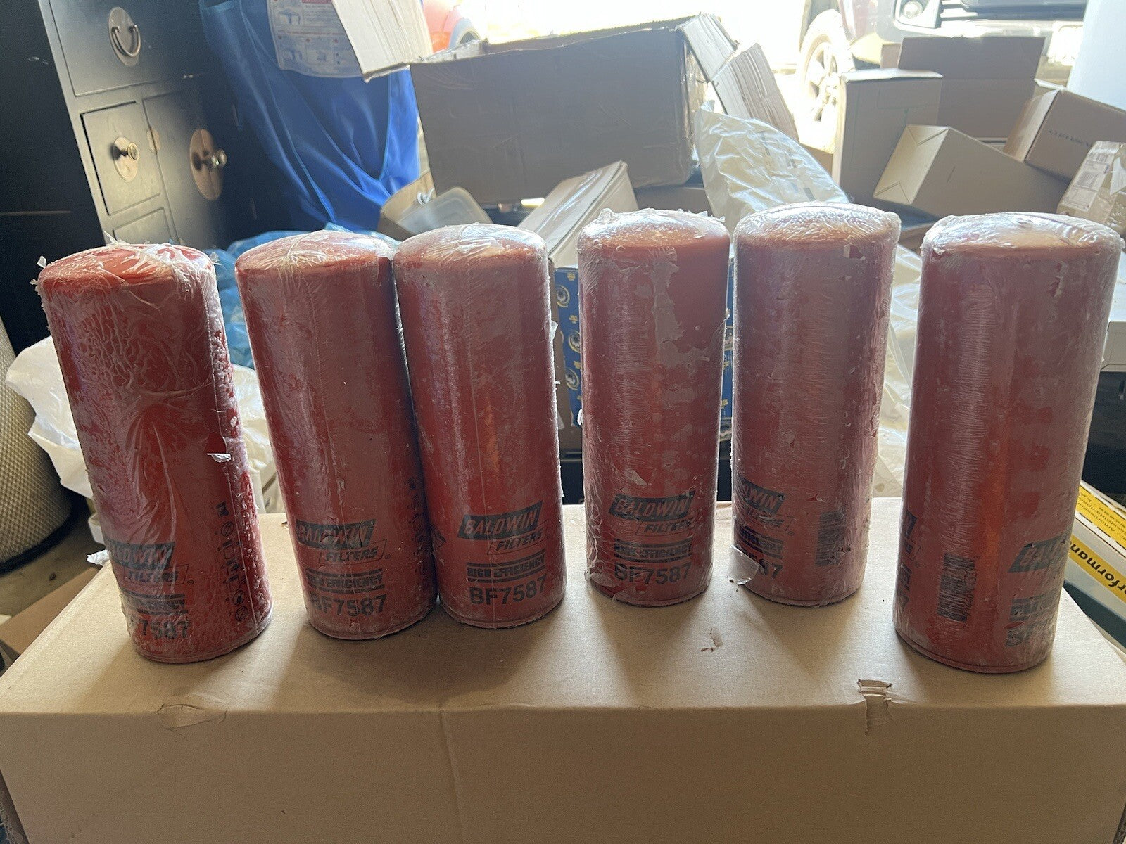 (SET OF 6) BALDWIN BF7587 | FUEL FILTER | CAT,  FORD,  FREIGHTLINER, KENWORTH