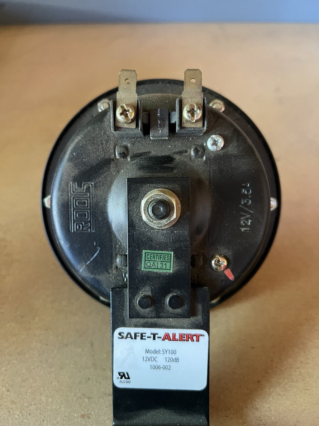 Universal Safety Horn - 120DB - 12V - 5 IN DIA - 2 Terminals