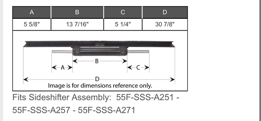 6025684 Forklift Sideshift Cylinder  - Fits Cascade 55F-SSS-A251 / A257 / A271
