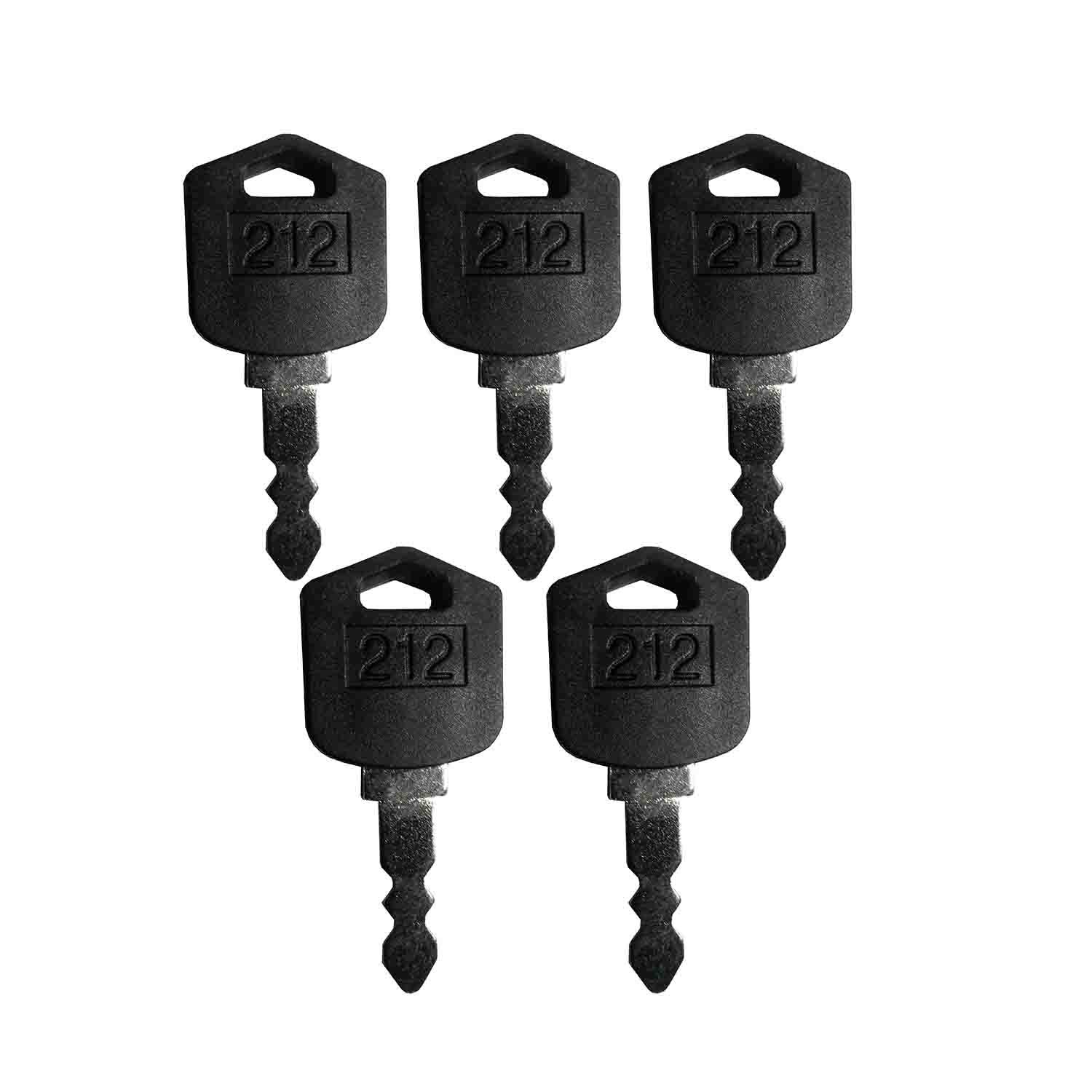 5 Ignition Keys 212 554212 for Doosan Daewoo Forklift