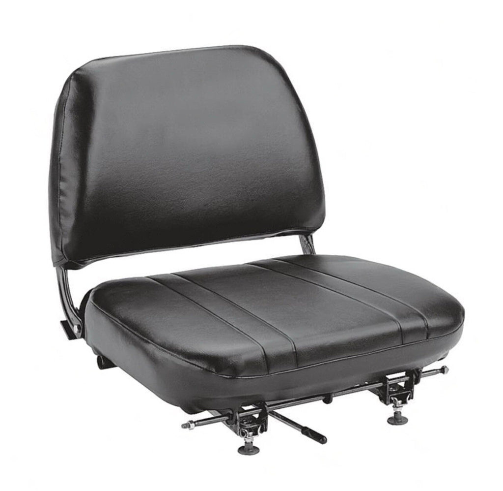 NEW UNIVERSAL FOLDING VINYL FORKLIFT SEAT FITS CLARK CAT HYSTER YALE TOYOTA