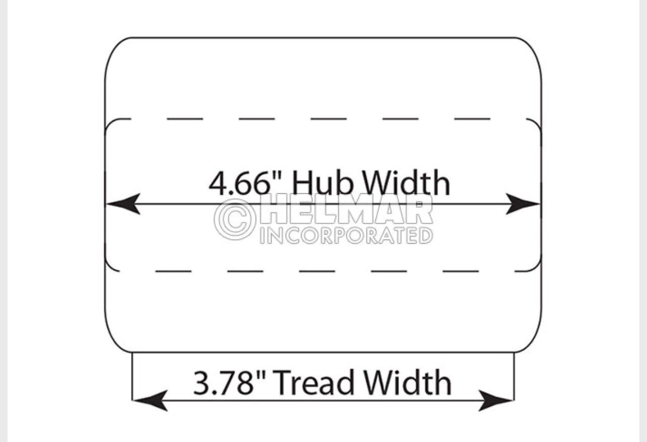 2081800 Poly Load Wheel With Bearings for Hyster W 40Z (B218)  45Z (C215) W 50Z