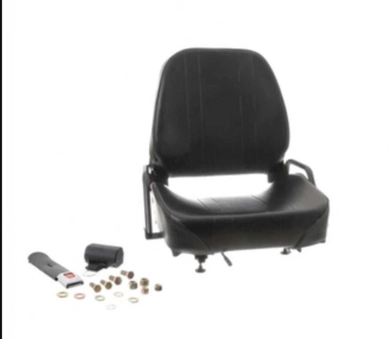 Universal Black Vinyl Forklift Seat with Seat Belt | Comfort and Safety SY1866