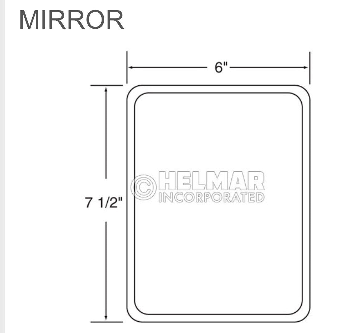 6"x7.5" Universal Forklift Rear View Mirror For All Makes 7370- Set of 2