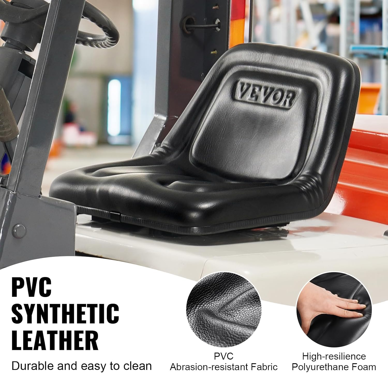 Universal Tracor Seat, Lawn Mower Seat with Micro Switch and Drainage Holes