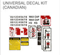 Universal Forklift Safety Decal Kit (CANADIAN) | Fits ALL Models