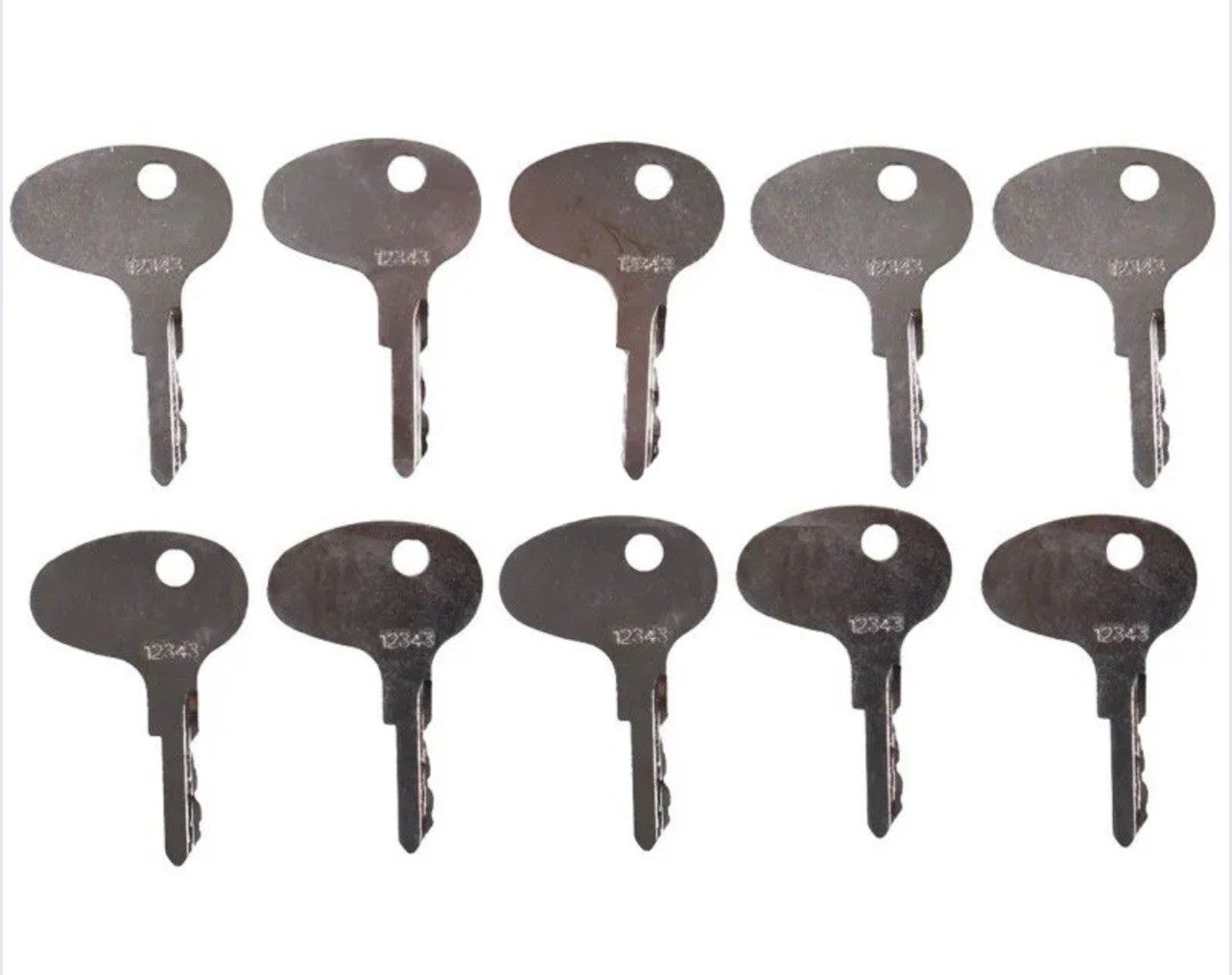 10 Pieces Ignition Key 123243 12343 for Caterpillar CAT Mitsubishi Forklift