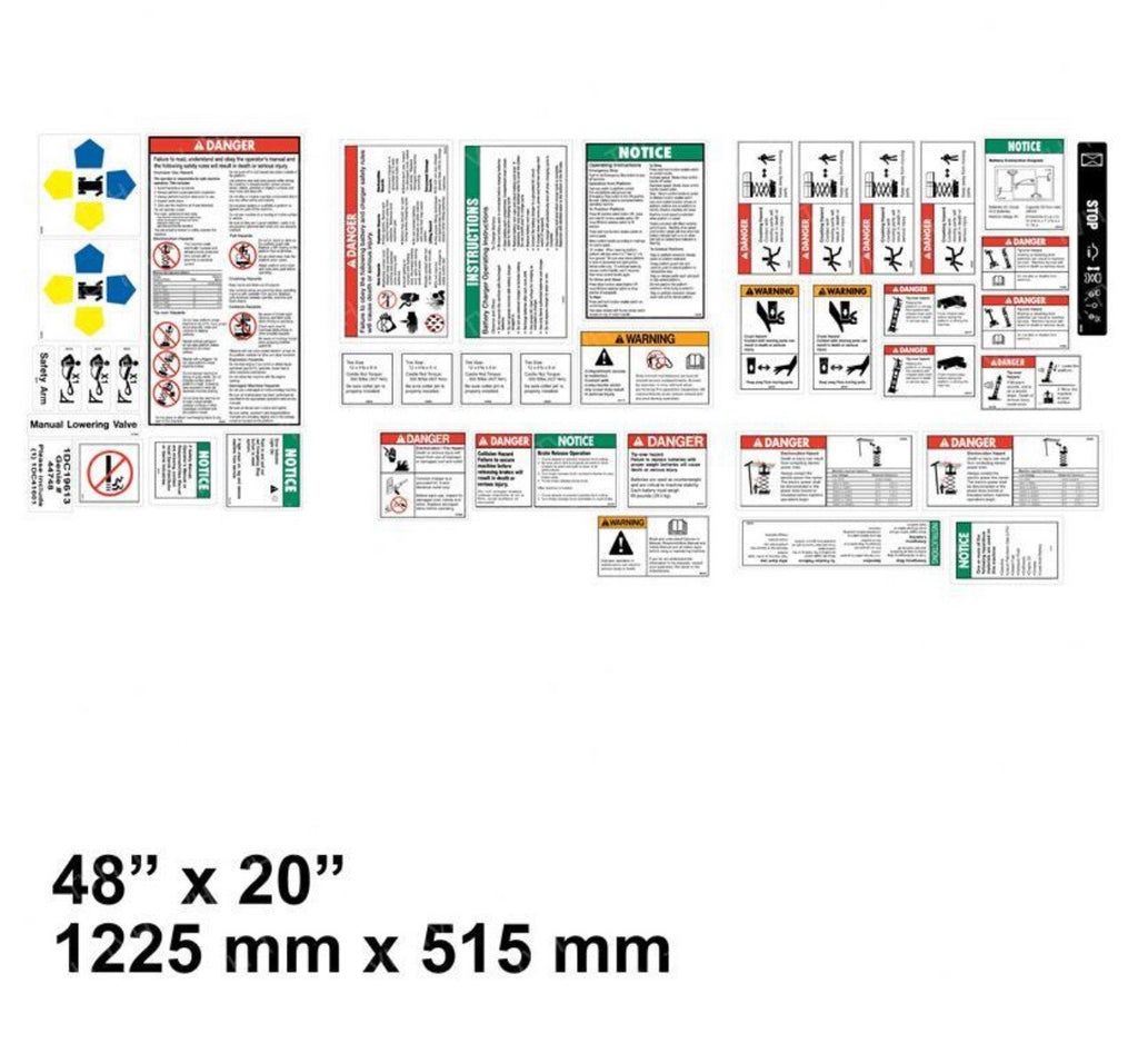 GENIE AERIAL WORK PLATFORM SAFETY DECAL KIT | GN44748